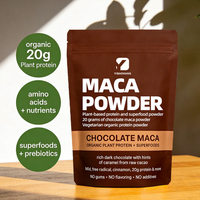 Poudre de Maca Naturelle OEM, Protéine Végétale, Superaliment en Poudre, Chocolat, Végétarien, Soutient la Fonction Digestive, Complément Herbal