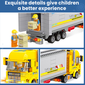 EPT Small Assembly <strong>Building</strong> <strong>Blocks</strong> Plastic Cargo <strong>Block</strong> Container Truck Early Learning DIY Toys For Kids Children's Gift - Product Image 4