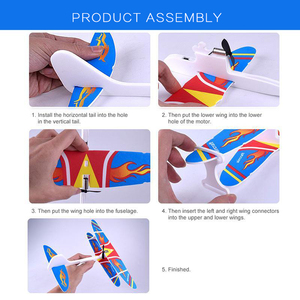 Diversión al aire libre para niños, juguete volador, modelo de planeador de avión lanzado a mano eléctrico, plástico moldeado por inyección para fiestas y juegos - Product Image 5