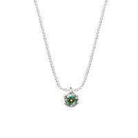 S925 Sterling zilveren minimalistische Moissanite hanger ketting met watergolfketting, perfect Valentijnsdag cadeau voor je vriendin