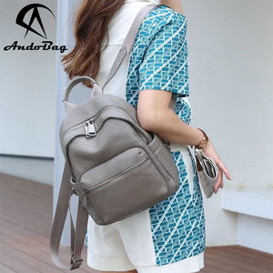 AndoBag Top Layer Cowhide <b>Women</b> <b>Backpack</b> <b>Large</b> Capacity Fashion Casual <b>Backpacks</b> Genuine Cow Leather Shoulder Bag 8221A - Product Image 1