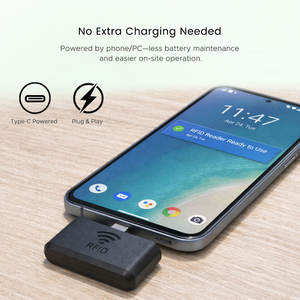 Lector y Escritor <span class=keywords><strong>RFID</strong></span> <span class=keywords><strong>UHF</strong></span> GYRFID 860-960mhz para Teléfono Móvil Android, ISO18000-6C, USB Tipo-C, Plug and Play - Product Image 6