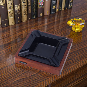 Jifeng JF-071 High-End Luxe Hout En Metalen Asbak Met Klassiek Ontwerp Groot Formaat Voor Kantoor Sigaar Gebruik Custom Logo - Product Image 4