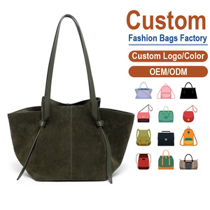 Premium Nubuck Leather Wing Shoulder <b>Bag</b> <b>Large</b> Capacity Genuine Cowhide Handbag with Side Gussets Custom <b>Bag</b> Manufacturer - Product Image 1