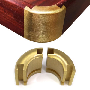 Chinese Style Tea Tray Brass <b>Corner</b> <b>Protectors</b> Rectangle Wood Handicraft Decorative Trays New Chinese Traditional Design - Product Image 5