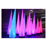 Cône lumineux gonflable en vente chaude 2026, ballon gonflable LED ivoire pour la décoration d'événements