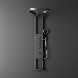 Set keran mandi LED, desain baru kamar mandi hujan langit-langit air terjun termostatik - Product Image 2