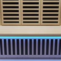 Sauna Eléctrica de Cristal de Carbono para 2 Personas ST106L/R, Sauna Portátil Moderna con Panel de Control para Interiores de Viviendas y Apartamentos