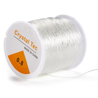 Fil élastique en cristal extensible de 0,5 à 1 mm, 100 m, accessoires de bijouterie, fil pour perles, ligne de perlage, adapté aux perles, bracelets et colliers DIY