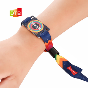 Bracelet tissé RFID tendance, peut accéder au contrôle d'accès, paiement sans argent liquide, carte NFC, bracelets en tissu - Product Image 3