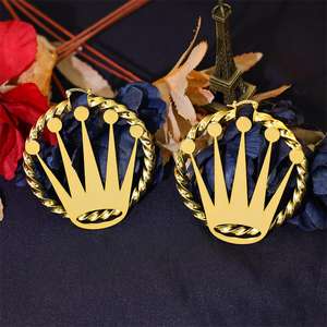 个性化定制卡通人物扭耳环定制名称竹圈耳环女女孩定制圈耳环 - Product Image 1