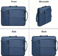 Housse pour ordinateur portable Oxford imperméable, fine et légère, avec plusieurs poches, sacoche de transport pour ordinateur professionnel, pour le bureau et le quotidien