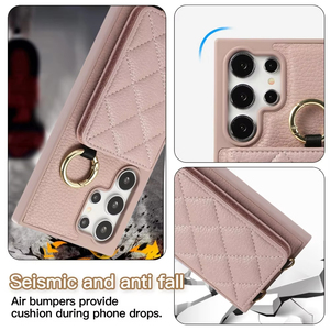 Étui de téléphone en cuir à bandoulière pour <span class=keywords><strong>Samsung</strong></span> Galaxy <span class=keywords><strong>Google</strong></span> S26 Ultra S25 S24 FE S23, portefeuille miroir avec porte-cartes, coque de protection - Product Image 6