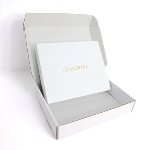 Kotak Hadiah Bergelombang Putih Kustom dengan Laminasi Matt Kemasan Pengiriman Kertas Tahan Lama Kotak Logistik - Product Image 4