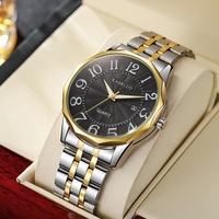 Montre à quartz pour homme senior Kasrluo, bracelet en acier inoxydable allié 22 mm, étanche, style business décontracté, calendrier élégant, aiguilles exquises