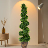 Arbres à feuilles persistantes topiaires de haute qualité arbre de bonsaï artificiel cyprès en spirale pour la décoration extérieure intérieure