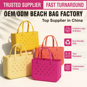 Bolsa de Playa de EVA con Logotipo Personalizado, Gran Capacidad, Impermeable, Lavable, de Goma, Moderna, para Verano, Moda, Aire Libre - Product Image 4