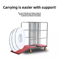Chariot de service universel en verre trempé pour hôtel, table à manger, rangement et transport, avec roues et fonction ergonomique pour économiser l'effort