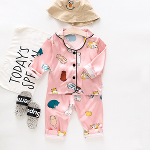 Pijamas de Seda Satinada de Manga Larga con Estampado Sólido para Niños y Niñas, Ropa de Dormir Infantil con Dibujos Animados - Product Image 4