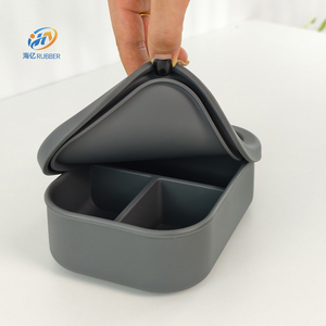 Tùy Chỉnh BPA Miễn Phí Sinh Thái Thân Thiện Với Thực Phẩm Lưu Trữ Container Hộp Ăn Nhẹ Trường Hộp Ăn Trưa Trẻ Em Trẻ Em Silicone Bento Cao Su Hộp Ăn Trưa - Product Image 3