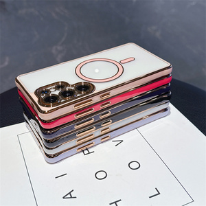 เคสโทรศัพท์แม่เหล็ก TPU + อะคริลิกโครเมียมใสหรูหราสำหรับ <span class=keywords><strong>Samsung</strong></span> Galaxy A56 A36 A17ขอบ S25 S25 A15เป็นพิเศษ - Product Image 2