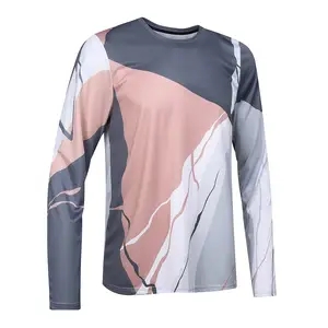 100% Polyester Wholesale Sublimation Pit Crew V Collar Motorcycle Auto Racing Long Outerwear Sleeve Racing T-shirt