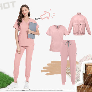 Vêtements médicaux personnalisés pour femmes, anti-rides, tenue d'infirmière, vêtements de travail pour médecins et infirmières, combinaison, impression et broderie de logos - Product Image 2