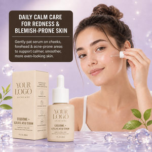 Suero para Piel Sensible de Marca Privada, Reduce la Irritación, Suaviza, Ilumina, Repara la Textura de la Piel, Suero con Exosomas y Ácido Azelaico - Product Image 2