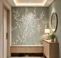 Papier peint mural floral et d'animaux de style chinoiserie vintage chinois, papier peint amovible personnalisé pour salon, chambre à coucher, hôtel, décoration murale intérieure