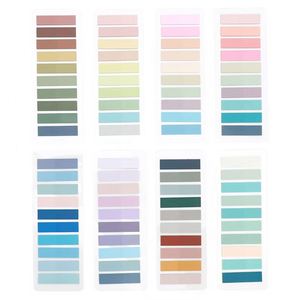 200 Hojas de Notas Adhesivas de Color Morandi, Material PET Semitransparente con Marcador de Errores, Estilo INS, Pestañas Autoadhesivas - Product Image 2