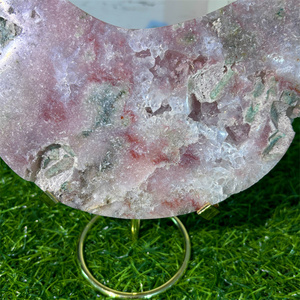 Pierre de guérison en cristal naturel découpant la lune rose d'améthyste pour le cadeau et la décoration - Product Image 3