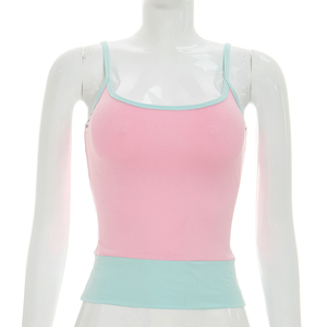 Viviblook Q26TP052 Chaleco de Verano para Mujer, Sexy, sin Mangas, con Bloques de Color, Top para Damas - Product Image 1
