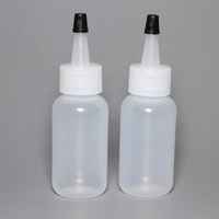 30ml 1 Oz LDPE plástico hombro redondo pequeño pigmento pegamento arena pintura botella exprimible con tapón de rosca