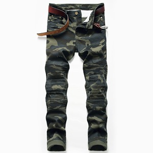 Jeans skinny pour homme de haute qualité, extensible, déchiré, coupe slim, hip hop, blanc, noir, plissé, déchiré, denim - Product Image 2