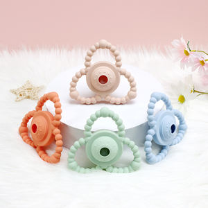 Wholesale Custom Silicone <b>Building</b> Block Teethers Sensory Chew <b>Toys</b> for Autism Soft Baby Necklace - Product Image 4