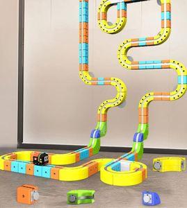 Train Électrique Magique 3D en Plastique à Piles pour Enfants, Circuit de Voies de Train à Assembler Soi-même, Jouet Éducatif en Forme de Cube - Product Image 5