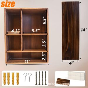 Wooden Pet <b>Photo</b> Frame Brown Rectangle Handmade Multipurpose <b>Storage</b> <b>Box</b> With Collar And Memorial Display - Product Image 4
