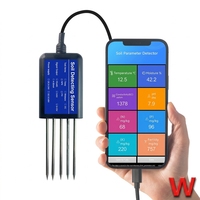 Analyseur de sol 8 en 1 pour la surveillance de l'humidité, de la conductivité, du pH, de la température et de l'humidité du sol, avec capteur USB portable
