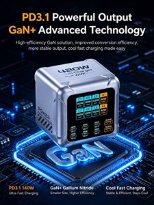 ที่ชาร์จ GaN 420W USB C 8 พอร์ต พร้อมจอแสดงผลพลังงานอัจฉริยะ - Product Image 2
