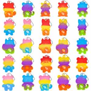 Juguete Antiestrés Personalizado con Diseño de Animales de Dibujos Animados, Llavero de Silicona, Juguetes de Burbujas para Presionar - Product Image 4