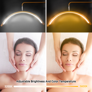 Lampada LED a Mezzaluna Dorata OEM 28 Pollici, Luce ad Arco per Extension Ciglia, Lampada da Terra per Fotografia e Trucco - Product Image 3