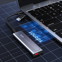 DM M.2 NVME/NGFF Protocolo dual SSD Tipo-C Convertidor Adaptador Caja de disco duro de estado sólido HD1600