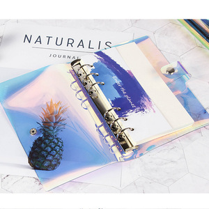 Cubierta de cuaderno iridiscente estilo coreano, carpeta transparente de TPU con efecto láser, diario o agenda. - Product Image 2
