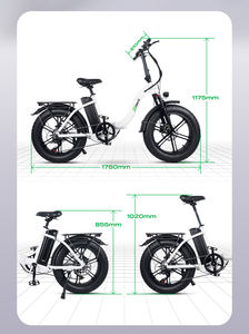 Vélo électrique tout-terrain de 20 pouces avec frein hydraulique, vélo de ville électrique à batterie au lithium de 48V, 500W, 15Ah, en stock - Product Image 6
