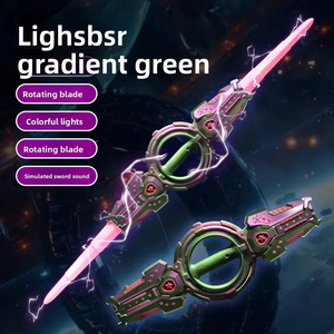 Nouveau <span class=keywords><strong>sabre</strong></span> <span class=keywords><strong>laser</strong></span> rétractable en plastique à double tête rotatif avec effet de changement de couleur Jouet unisexe - Product Image 6