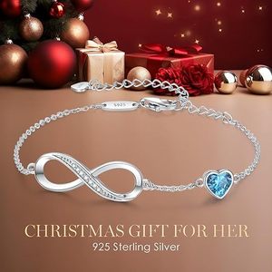Pulsera de Plata 925 con Corazón y Circonita, Diseño Infinito de 8 Caracteres, para Mujeres y Niñas, Moda 2025 - Product Image 4