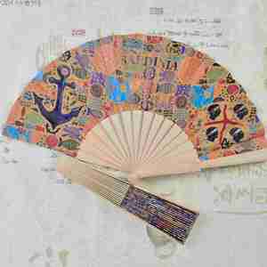 Abanicos de mano plegables portátiles impresos con logotipo personalizado de alta calidad estilo chino ecológico con bolsa Opp - Product Image 2