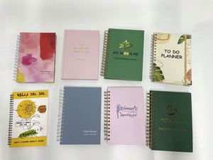 Carnet de notes hebdomadaire personnalisé en cuir A5, couverture rigide, planificateur d'objectifs, cadeau - Product Image 2
