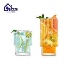 بيع من المصنع مباشرة رائج في سوق أوروبا من أكواب زجاجية شفافة بتصميم مضلع H على كوب من أونصة بمقبض - Product Image 3