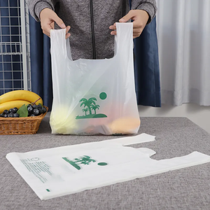 Ecofriendly <b>Packaging</b> <b>Biodegradable</b> PLA PBAT Cornstarch <b>Biodegradable</b> T-shirt Bags - Product Image 3